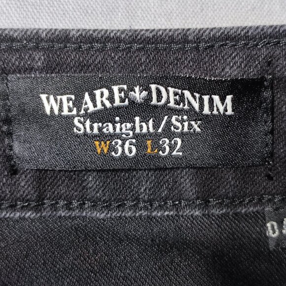 Buffalo David Bitton jeans straight six black story men's size W36xL32 black - Picture 7 of 16